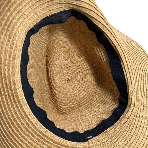 Vintage Straw Brim Hat O/S - Picture 6 of 7